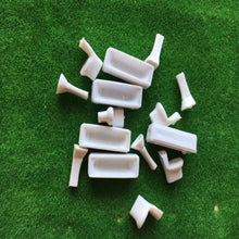 Load image into Gallery viewer, Miniature Bathroom Set, Plastic Toilet Sink Bathtub, 1:25-75 Scale, Diorama Supplies