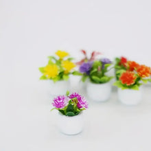 Load image into Gallery viewer, 5pcs Mini Flower Pots Bonsai Potted Plants for Dollhouse Decor, Fairy Garden, DIY Diorama, Home, Car, Party Favors, Christmas Gifts