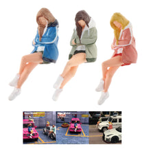 Load image into Gallery viewer, Miniature Sitting Woman in Jacket People Figure 1:64 Model Sand Table Scenery Building Street Landscape Accessories Toys Diorama Supplies