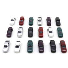 Load image into Gallery viewer, 30/50/100pcs 1:300 Miniature Cars Set Painted ABS Vehicles for Model Railway, Architecture Layouts, Dioramas, Street Scenes, Craft Supplies