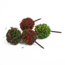 Load image into Gallery viewer, 30 pcs Miniature Ball Shaped Flower Tree 1:100 Models Railway Accessories Forest Fairy Garden Landscape Terrarium Diorama Craft Supplies