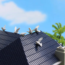 Load image into Gallery viewer, 24 pcs Miniature Pigeon Dove Bird Animal Unpainted Figures 1:75 Models OO Scale Dollhouse Garden Landscape Scenery Layout Diorama Supplies