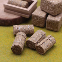 Load image into Gallery viewer, 4pcs Miniature Hay Bales for Dollhouse Farm Scene Rustic Straw Blocks Fairy Garden Accessories