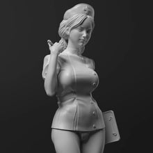 Load image into Gallery viewer, Female Nurse Resin Figure – Unpainted Model Kit 1/35 1/24 1/12 Scale – DIY Craft Supply