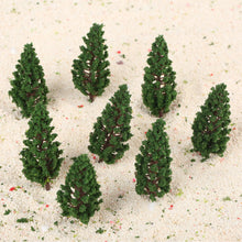 Load image into Gallery viewer, 50pcs Miniature Pine Model Trees 78mm, HO OO Scale, Diorama & Railway Scenery Craft Supply