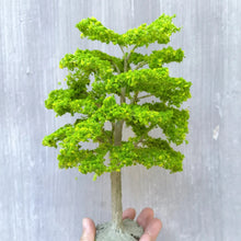 Load image into Gallery viewer, 10/15/22/28cm Miniature Bright Green Wire Trunk Tree Model Train Railway Accessories Fairy Garden Landscape Terrarium Diorama Craft Supplies