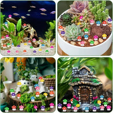 Load image into Gallery viewer, 50 pcs Mixed Miniature Tiny Resin Mushroom Model DIY Scenery Dollhouse Landscape Fairy Garden Accessories Terrarium Diorama Craft Supplies
