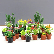 Load image into Gallery viewer, 5pcs Mini Dollhouse Potted Plants 1:12 Scale for Dollhouse Furniture, DIY Decoration, Christmas Gift, Fairy Garden, Diorama Accessories