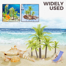 Load image into Gallery viewer, 20 pcs 3-7cm Mixed Miniature Coconut Palm Tree Models Train Railway Accessories Fairy Garden Landscape Terrarium Diorama Craft Supplies
