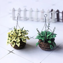 Load image into Gallery viewer, 1/12 Scale Miniature Potted Plant, Green Hanging Flower Model, Dollhouse Accessories, Mini Décor, Simulation Plant Craft Supply
