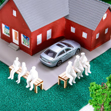 Load image into Gallery viewer, 100pcs Unpainted Miniature Seated People 1:87-200 for Model Railway Diorama Supplies