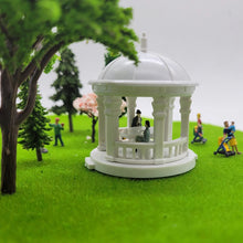 Load image into Gallery viewer, European Style Pavilion Model 1:87 HO Scale Miniature Building Diorama Accessory, Plastic Gazebo Model for Train Layout & Architecture Scene