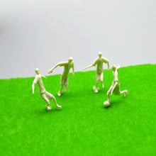 Load image into Gallery viewer, 20 pcs Miniature Football Soccer Players Sports People Unpainted Figure 1/75 1/50 Scale Models Layout Scenery Accessories Diorama Supplies