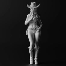 Load image into Gallery viewer, Sexy Cowgirl Unpainted Resin Figure 1/35 1/24 1/12 Scale Unassembled Model