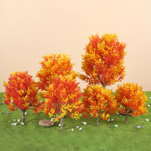 Load image into Gallery viewer, 4 pcs Mixed Miniature Maple Tree Model Train Railway Accessories DIY Scenery Fairy Garden Landscape Terrarium Diorama Craft Supplies