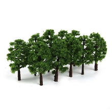 Load image into Gallery viewer, 10pcs Miniature Model Trees 7cm for Diorama Train Layout Landscape Scenery DIY Architectural Supplies
