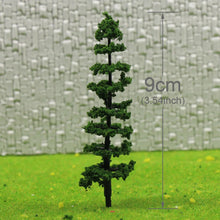 Load image into Gallery viewer, 80 pcs 9cm Miniature Green Pine Tree Model HO Scale 1:87 Train Railway Accessories DIY Scenery Landscape Terrarium Diorama Craft Supplies