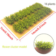 Load image into Gallery viewer, 16 pcs Miniature Flower Cluster Grass Models DIY Sand Table Dollhouse Accessories Fairy Garden Landscape Terrarium Diorama Craft Supplies