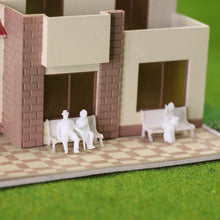 Load image into Gallery viewer, 100pcs HO Scale 1:87 Unpainted Seated Figures, White Miniature People for Model Train Layouts, Dioramas, Railway Scenes & Building Projects