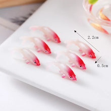Load image into Gallery viewer, 50pcs 1.5cm 2.2cm Mini Koi Fish Resin Ornaments Small Carp Epoxy Goldfish for Crafts, Fish Tank Decor, Fairy Garden, Miniatures DIY Projects