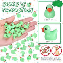 Load image into Gallery viewer, 50/100 pcs Miniature Resin Mint Green Little Duck Models DIY Scenery Dollhouse Landscape Fairy Garden Terrarium Diorama Craft Supplies