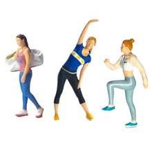 Load image into Gallery viewer, Miniature Fitness Woman People Figure 1:64 Models S Scale Landscape Building Scenery Layout Scene Accessories Diorama Supplies