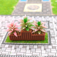 Load image into Gallery viewer, 2pcs Miniature Flower Bed Model 1/87 1/64 Scale for Diorama, Train Scene, Garden, Road Landscape, DIY Sand Table, Model Building Supplies