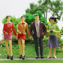 Load image into Gallery viewer, Miniature Standing & Seated People Figures 1:25 G Scale Model Passengers for Railway Layouts, Diorama Scenery (12pcs)