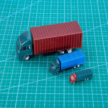 Load image into Gallery viewer, Miniature Container Truck Models 1:100-500 Scale Vehicles for Diorama Architecture Railway Layouts 5 pcs
