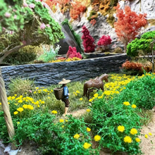 Load image into Gallery viewer, Miniature Flower Cluster Shrubs Model 4 Colors Grass Bush for Diorama, Sand Table, Railway, Wargame, Garden Scenes, Landscape Craft Supplies