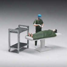 Load image into Gallery viewer, Miniature Doctor Surgery Patient Table Trolley Set People Figure 1:64 Models Building Landscape Scene Accessories Diorama Supplies