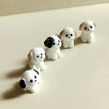 Load image into Gallery viewer, 10pcs Mixed White Dog Mini Figurines Cute Puppy Miniatures for Fairy Garden, Terrarium, Dollhouse, Bonsai, DIY Crafts & Home Decorations