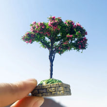 Load image into Gallery viewer, 7cm Miniature Flowering Wire Tree Model with Base Railway Accessories Fairy Garden Landscape Dollhouse Terrarium Diorama Craft Supplies