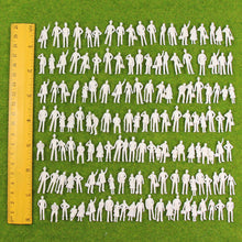 Load image into Gallery viewer, 200 pcs Miniature Standing Seated Passenger People 1:75 Unpainted Figure HO Scale Model Railway Scenery Layout Accessories Diorama Supplies