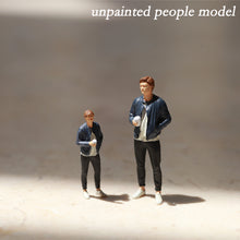 Load image into Gallery viewer, Miniature Coffee Man People Unpainted Figure 1/87 1/64 Model Street Building Landscape Scenery Layout Accessories Diorama Supplies