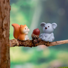 Load image into Gallery viewer, 17pcs Mini Animal Figurines Set, Cute Zoo Miniatures, Fairy Garden Accessories, Terrarium, Dollhouse, Plant Pot, DIY Craft Decoration