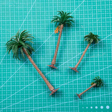 Load image into Gallery viewer, 4 pcs Mixed Miniature Coconut Palm Tree Model Train Railway Accessories DIY Scenery Fairy Garden Landscape Terrarium Diorama Craft Supplies
