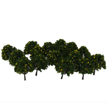 Load image into Gallery viewer, 20 pcs Miniature Yellow Fruit Tree 1:100 HO Scale Models Railway Accessories Forest Fairy Garden Landscape Terrarium Diorama Craft Supplies