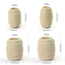 Load image into Gallery viewer, 50 pcs Miniature Wooden Wine Barrels Cask Bucket Model HO OO Scale 1:87 DIY Scenery Dollhouse Landscape Terrarium Diorama Craft Supplies
