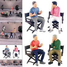 Load image into Gallery viewer, Miniature Movie Character Chating Scene People Hand Painted Figure 1:64 Model S Scale Building Street Landscape Accessories Diorama Supplies