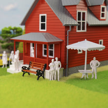 Load image into Gallery viewer, 60 pcs Miniature Standing Passenger People 1:43 Unpainted Figure O Scale Model Railway Landscape Scenery Layout Accessories Diorama Supplies