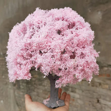 Load image into Gallery viewer, 10/15/25cm Miniature Cherry Blossom Tree Model G Scale Train Railway Accessories Fairy Garden Landscape Terrarium Diorama Craft Supplies