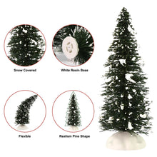 Load image into Gallery viewer, 20 pcs Miniature Snowy Pine Tree Model with Base HO TT N Z Scale Train Railway Scene Accessories Terrarium Christmas Diorama Craft Supplies