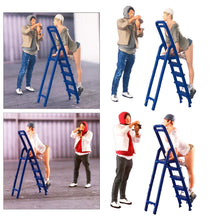 Load image into Gallery viewer, 3 pcs Miniature Photography Ladder Scene People Figure 1:64 Model Sand Table Layout Building Street Landscape Accessories Diorama Supplies