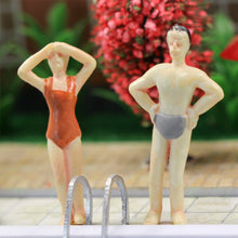 Load image into Gallery viewer, 20pcs Miniature Swimming People Figures, 1:48 Scale O Gauge Diorama Craft Supplies