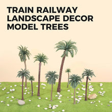 Load image into Gallery viewer, 48 pcs Mixed Miniature Coconut Palm Tree Models Train Railway Accessories Forest Fairy Garden Landscape Terrarium Diorama Craft Supplies