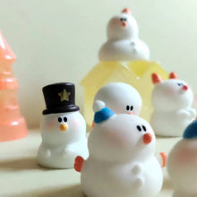 Load image into Gallery viewer, 9pcs Mini Christmas Snowman Figurines Cute Winter Miniatures for Fairy Garden, Dollhouse, Terrarium, Bonsai, DIY Crafts & Holiday Decor