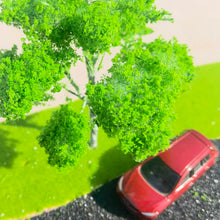 Load image into Gallery viewer, 3pcs 10/14cm Light Green Wire Trunk Model Trees for Dioramas, Train Layouts, Fairy Garden, Micro Landscape Crafting, Scene Building Supplies