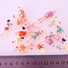 Load image into Gallery viewer, 15pcs Miniature Sports Figures 1:50-100 Scale for Diorama Scene Layout Craft Supplies