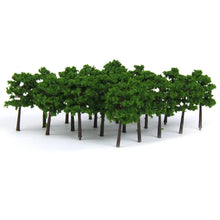 Load image into Gallery viewer, 80 pcs 5cm Miniature Green Tree Model Z Scale 1:250 Train Railway Accessories DIY Scenery Landscape Terrarium Diorama Craft Supplies